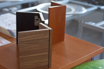 MDF, PARTICLE BOARD. Wood panels of different thicknesses and colors.