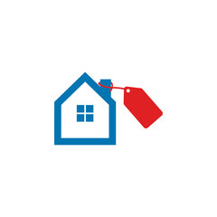 Fototapeta na wymiar House for sale logo icon template