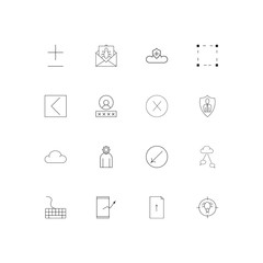 Internet Technologies linear thin icons set. Outlined simple vector icons