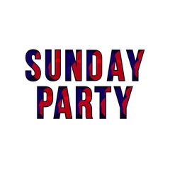 Fototapeta premium Sunday Party Vector Template Design Illustration