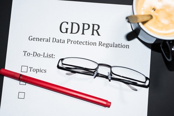 To do list for GDPR - General Data Protection Regulation