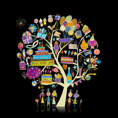 Birthday party tree for your design