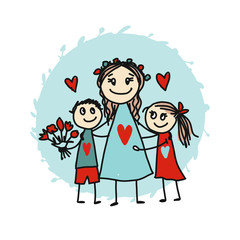 Happy mother's day. Greeting card design