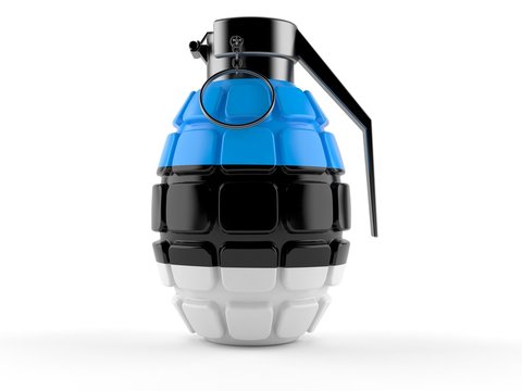 Hand grenade with estonian flag