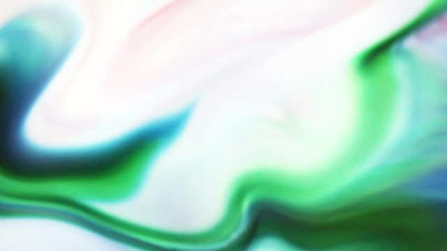 Green and blue shapes move back and forth on a white background