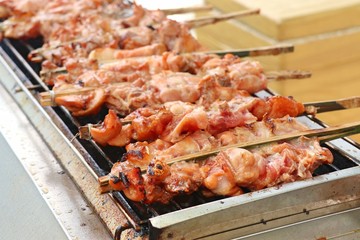 grilled chicken at street food