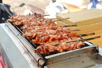 grilled chicken at street food