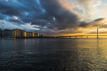 Obraz premium Sunset in Petersburg