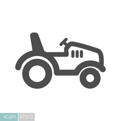Tractor icon. Farmer machine