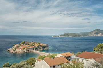 Naklejka na ściany i meble Montenegro Sveti Stefan