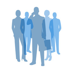 Business people transparent symbol, vector