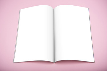 open magazine mockup template. cover design advertising background.