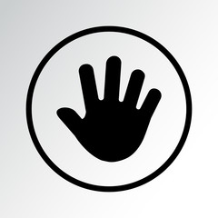 Hand icon. Vector illustration