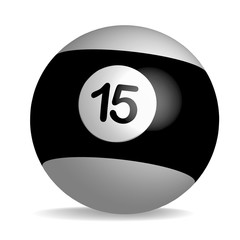 Pool balls or Snooker balls isolated on a white background
