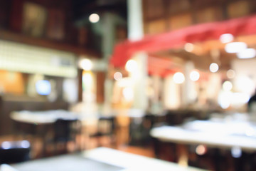 abstract blurred cafe restaurant with bokeh lights defocused background