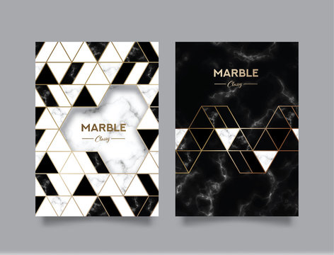 Marble Abstract Background Book Cover Design Template