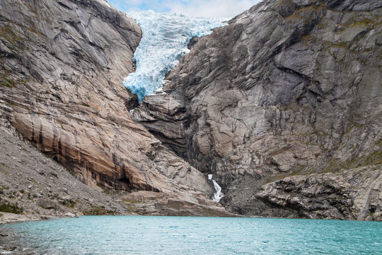 Briksdalsbreen Glacier and its Lagoon