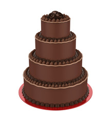 Tiered Cakes Isolated