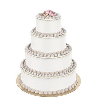 Tiered Cakes Isolated