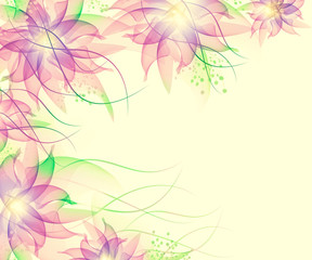 Floral romantic tender background