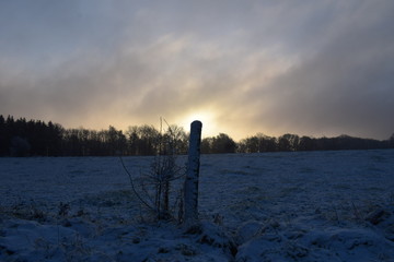 Lever de soleil hivernal