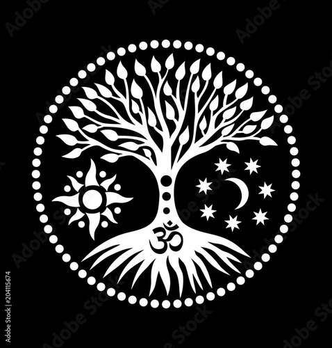 Download "Mandala with the tree of life and the sign of Aum (ohm ...
