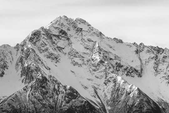 Closeup of Pioneer Peak south of Palmer