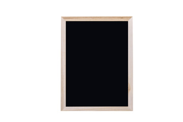 Blank wooden blackboard isolated on white background