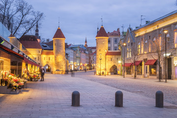 Naklejka na ściany i meble Viru Gate in Tallinn, Estonia