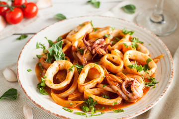 Salad with calamari and octopus