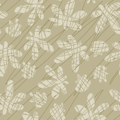 Seamless pattern with autumn leaves. Vector illustration