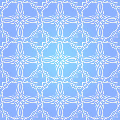 Seamless abstract blue pattern with lines. Vector illustration