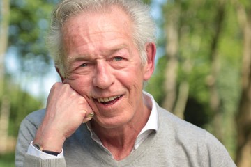 Beautiful old happy man