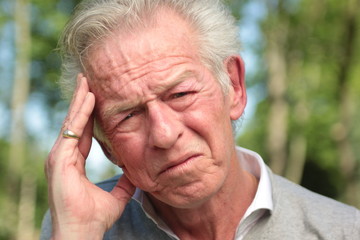 Beautiful old happy man