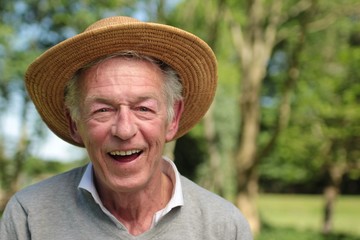 Beautiful old happy man