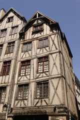 Maison à colombage du quartier du Marais à Paris	
