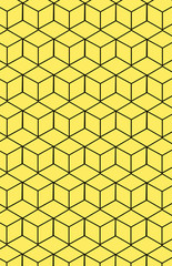 Pattern with geometric cube pattern.