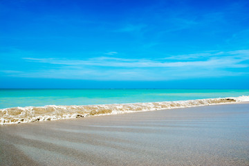 Beautiful landscape of clear turquoise Indian ocean
