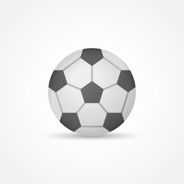 Football isolated on white background. Soccer ball vector illustration.