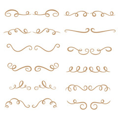 ornaments design, hand drawn elements decorations, invitations wedding cards, vector illustration, collection set