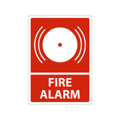 Emergency fire alarm sign