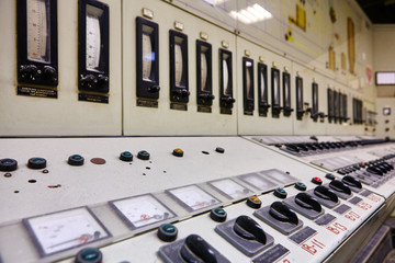 the control panel at the factory