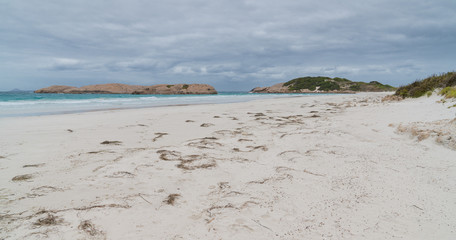 Twilight Beach close to Esperance on an overcast day, Western Australia