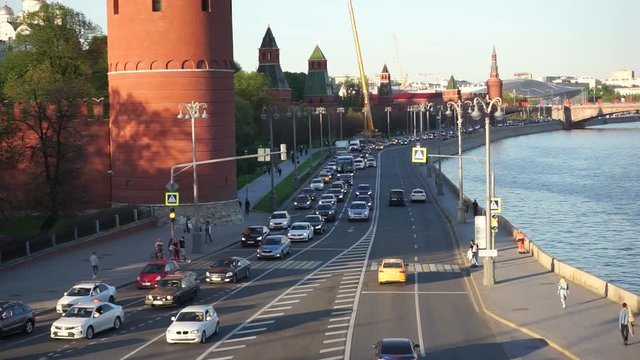 Moscow downtown traffic