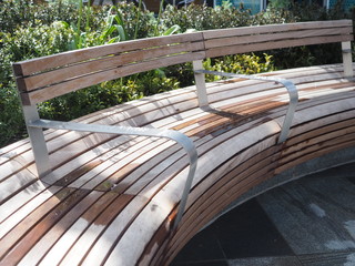 Urban park bench