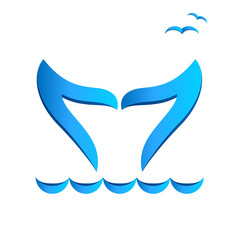 Obraz premium Fischflosse, Walflosse