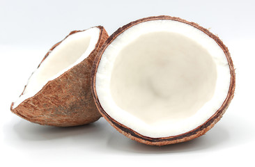 coconuts isolated on the white background