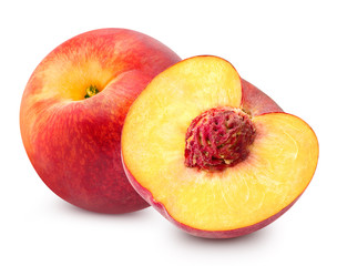 peach fruits Isolated