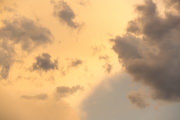 Sunrise and sunset over the hills and town. Slovakia