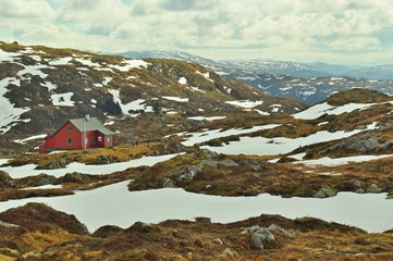 trekking on Ulriken in Norway © Dariusz